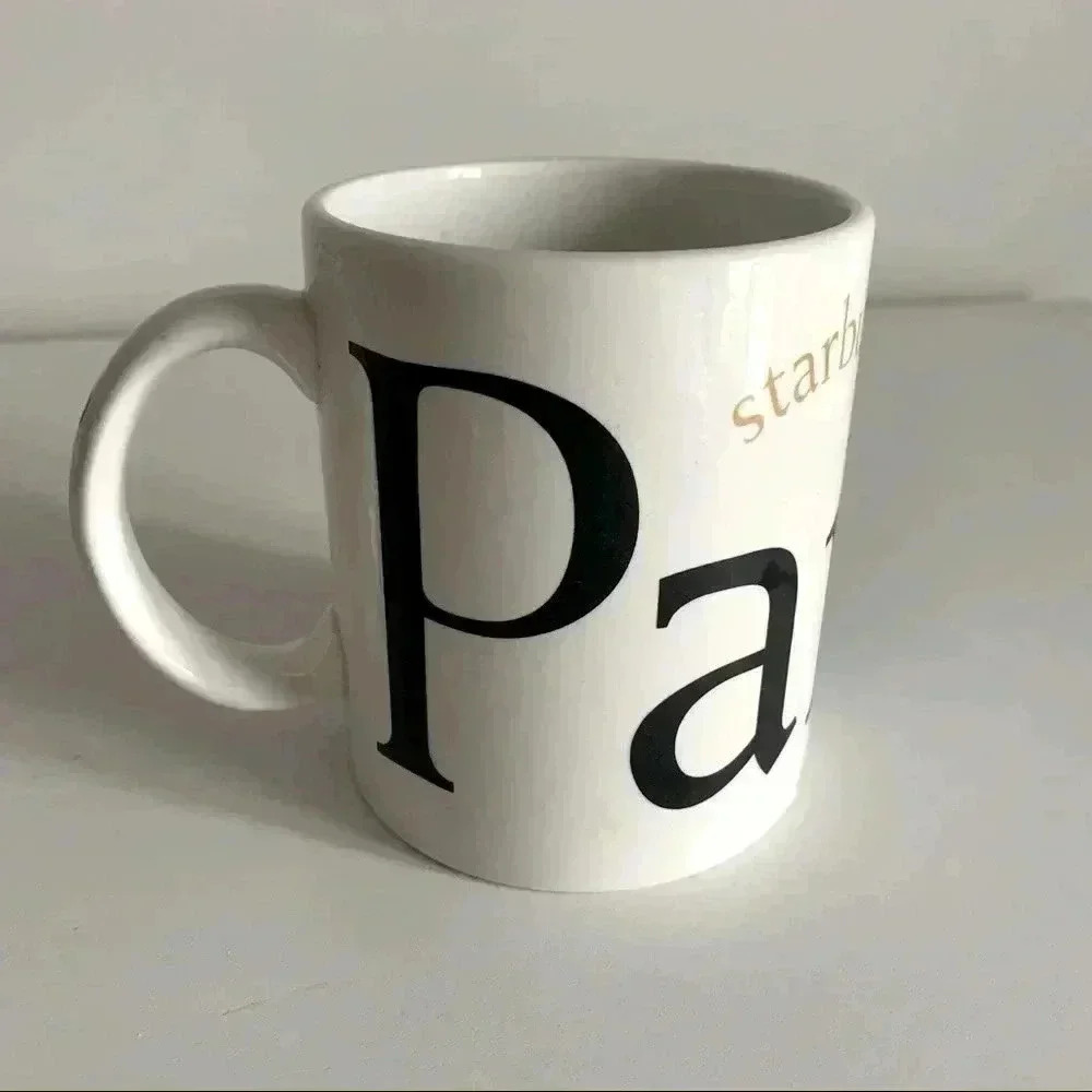 STARBUCKS Collectors series 16 oz  PARIS City Mug coffee cup.